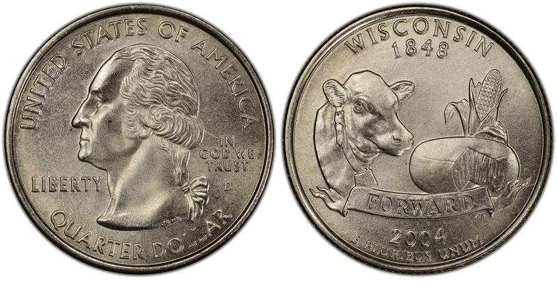2004 (D) Wisconsin State Quarter