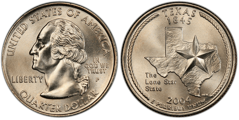 2004 (P) Texas State Quarter