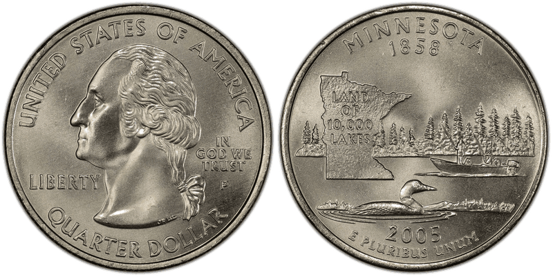 2005 (P) Minnesota State Quarter