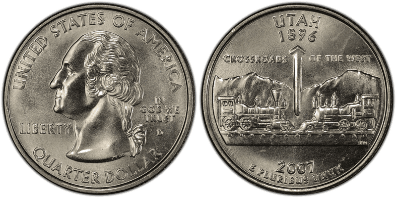 2007 (D) Utah State Quarter