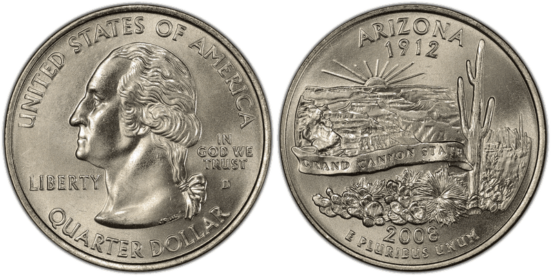2008 (D) Arizona State Quarter