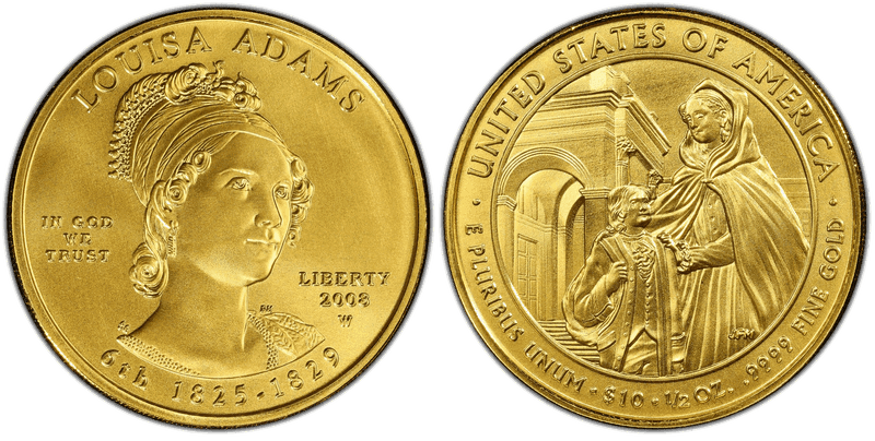 2008 (W) Louisa Adams First Spouse Ten Dollar Gold
