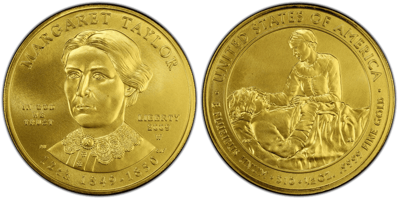 2009 (W) Margaret Taylor First Spouse Ten Dollar Gold