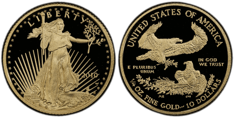 2010 (W) Proof American Eagle Ten Dollar Gold