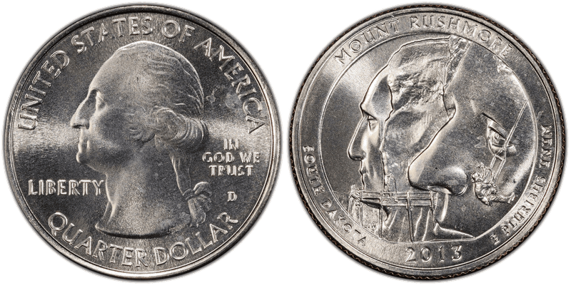 2013 (D) Mount Rushmore National Park Quarter