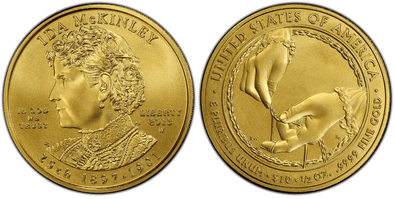 2013 (W) Ida McKinley First Spouse Ten Dollar Gold