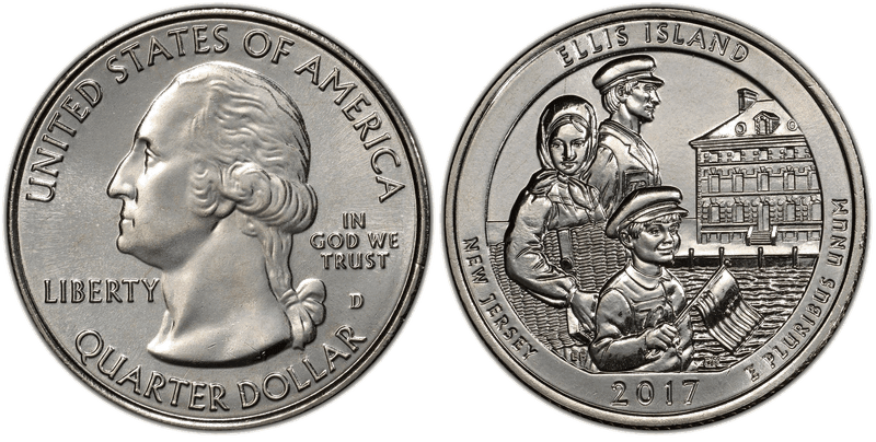 2017 (D) Ellis Island National Park Quarter