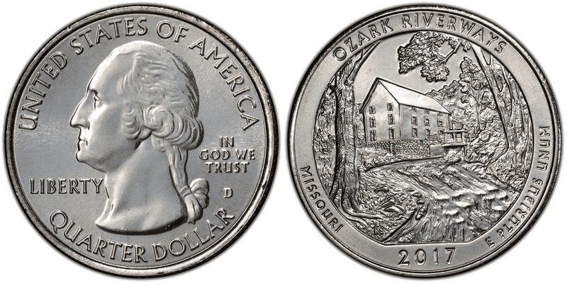 2017 (D) Ozark Riverways National Park Quarter