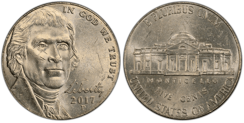 2017 (P) Jefferson Nickel