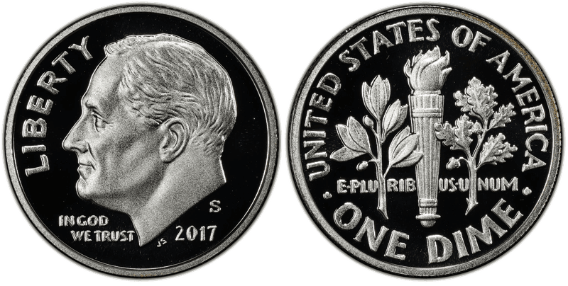 2017 (S) Proof Silver Roosevelt Dime