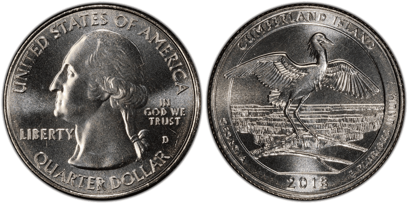 2018 (D) Cumberland Island National Park Quarter