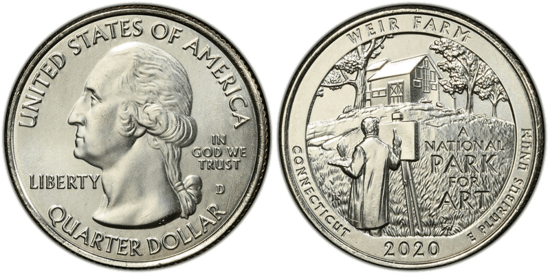 2020 (D) Weir Farm National Park Quarter