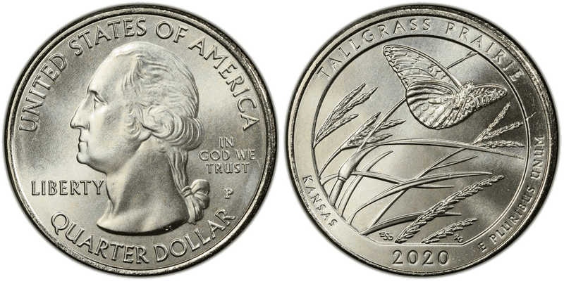 2020 (P) Tallgrass Prairie National Park Quarter