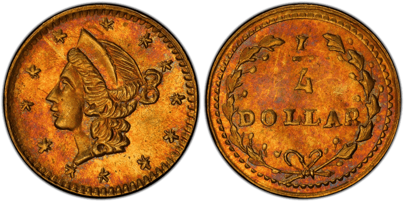 No Date Gold Quarter - BG-203