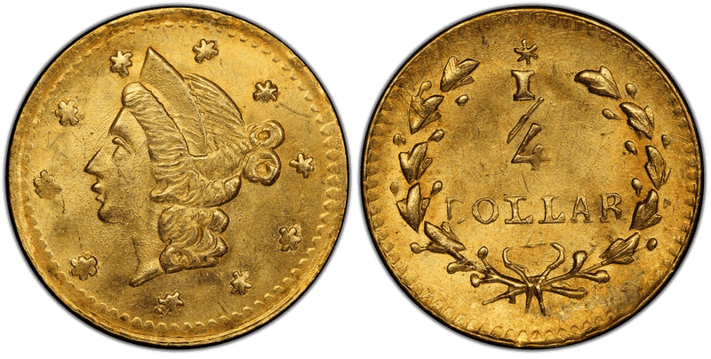 1853 Gold Quarter - BG-206
