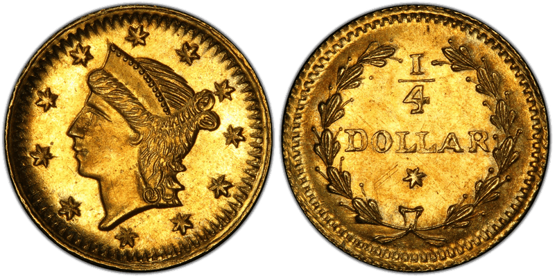 1853 Gold Quarter - BG-221