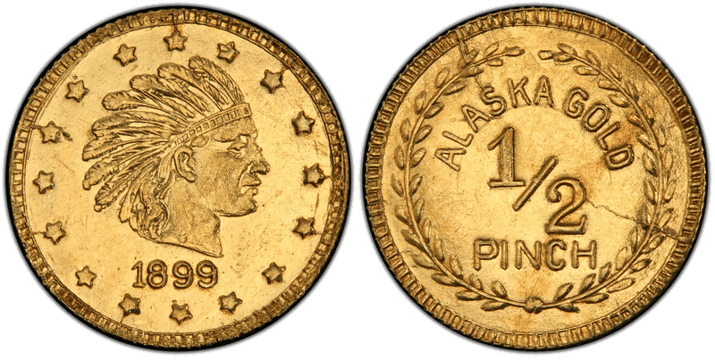 1899 Alaska Half Pinch Gold Token