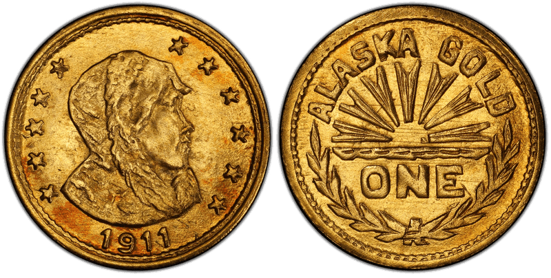 1911 Alaska Gold Dollar Token - X-Tn23