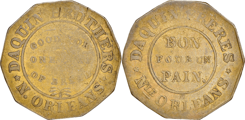 (1835-42) Token HT-116, N. Orleans, Daquin Brothers LA
