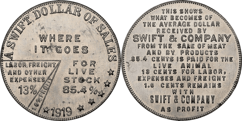 1919 So-Called Dollar HK-907, WWI Savings