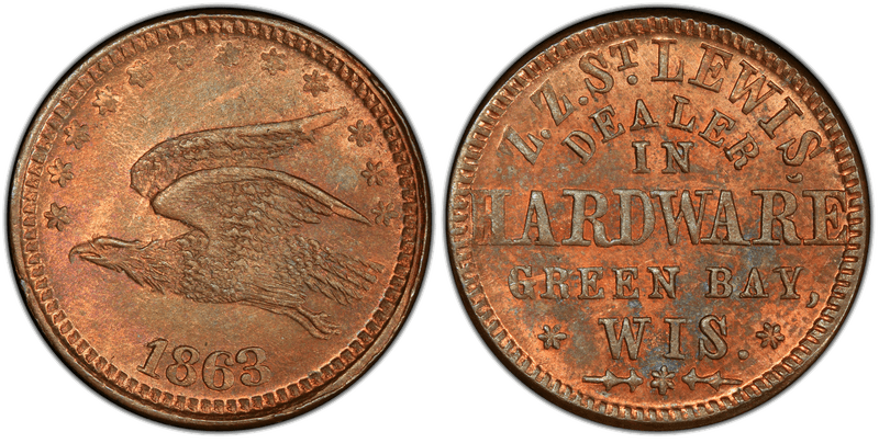(No Date) Civil War Store Card F-250I-4a, WI