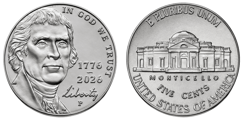 2026 Jefferson Nickel (Semiquincentennial)