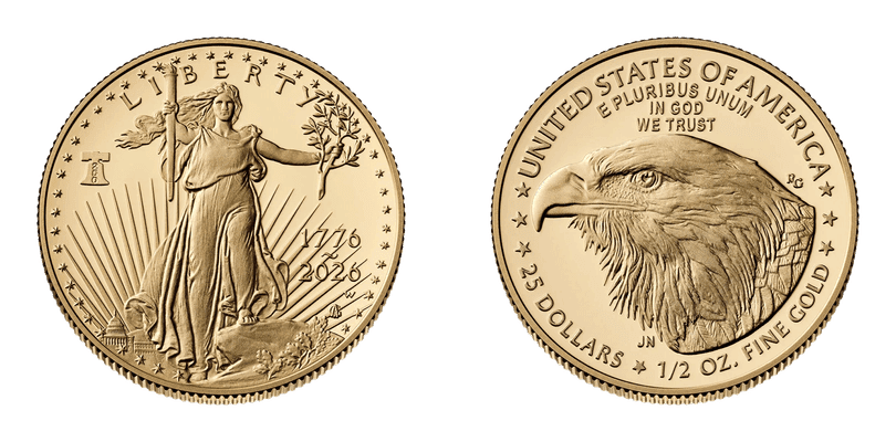 American Eagle Twenty Five Dollar Gold 1986 to Date