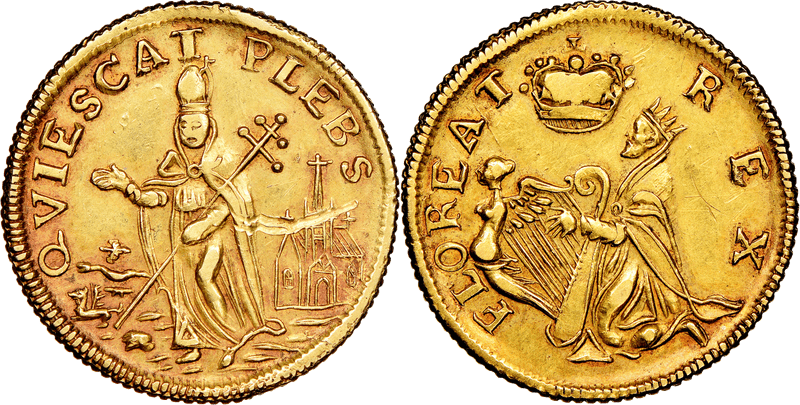 (1670s) Saint Patrick New Jersey Farthing - Gold