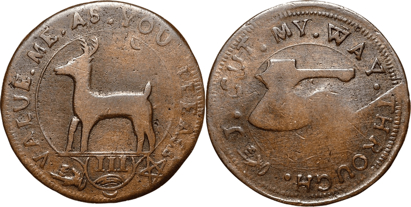 (1737) Higley Copper Threepence - Broad Axe, VALUE ME AS YOU PLEASE