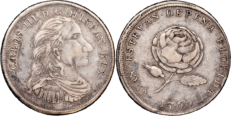 1760 Florida Proclamation 4 Reales - Struck