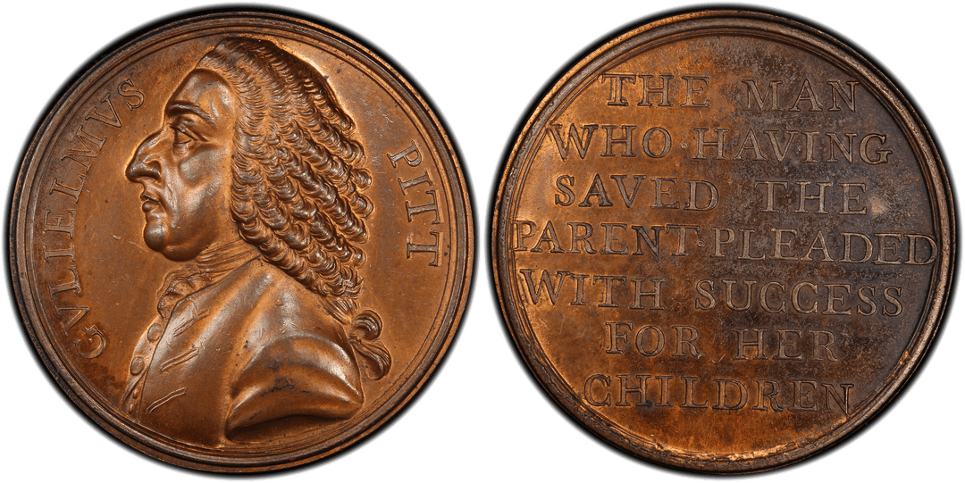 1766 Copper Medal Betts-515, William Pitt