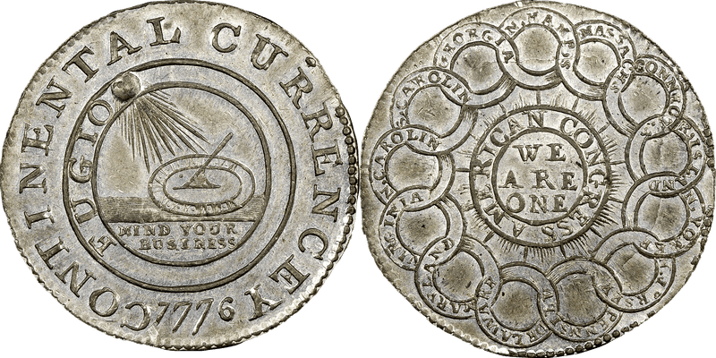 1776 Continental Currencey - Pewter Dollar