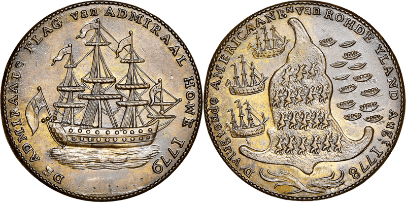 1779 Rhode Island Ship Token - Vlugtende Removed