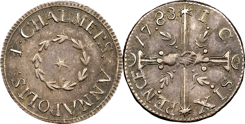 1783 Chalmers Sixpence - Large Date