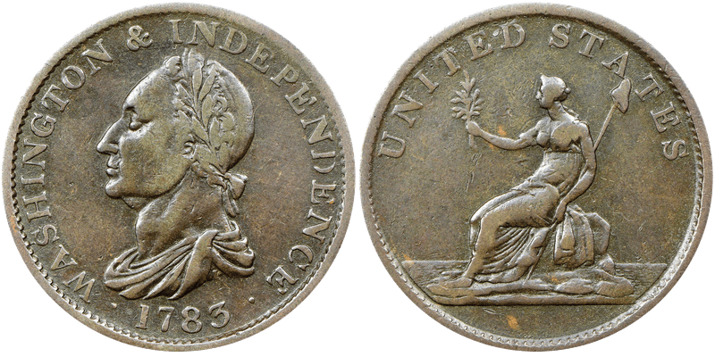 1783 Washington & Independence - Draped Bust No Button Cent