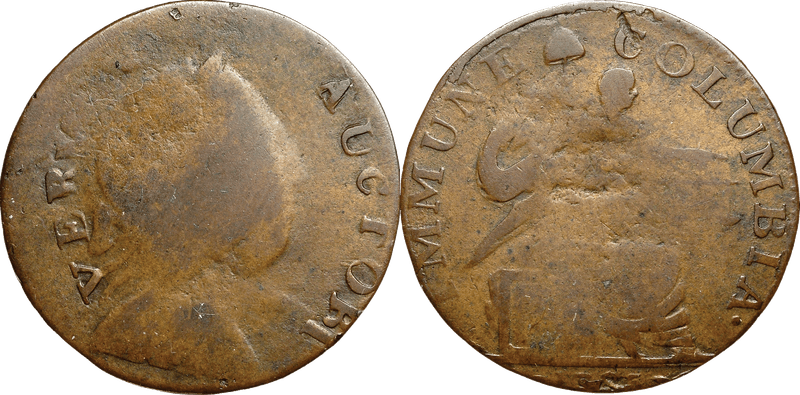 1785 Immune Columbia Copper Pattern - VERMON Obverse