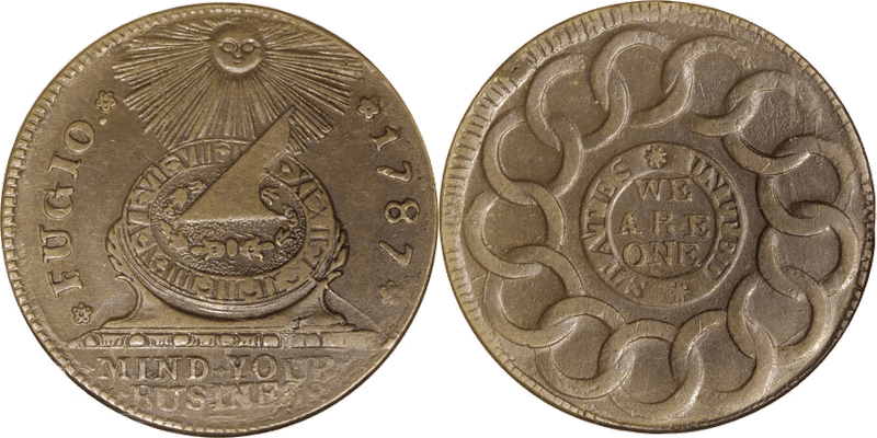 1787 Fugio Cent - 8-Pointed Star States United