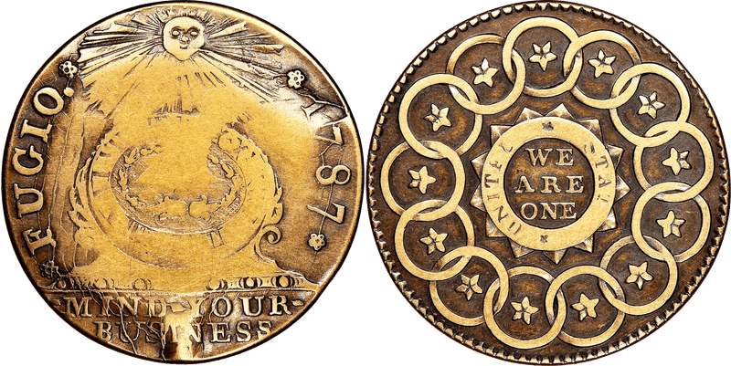 1787 Fugio Cent - New Haven Restrike, Gold