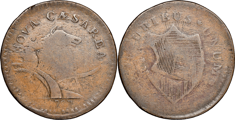 1787 NJ 17 Over 18 Half Penny