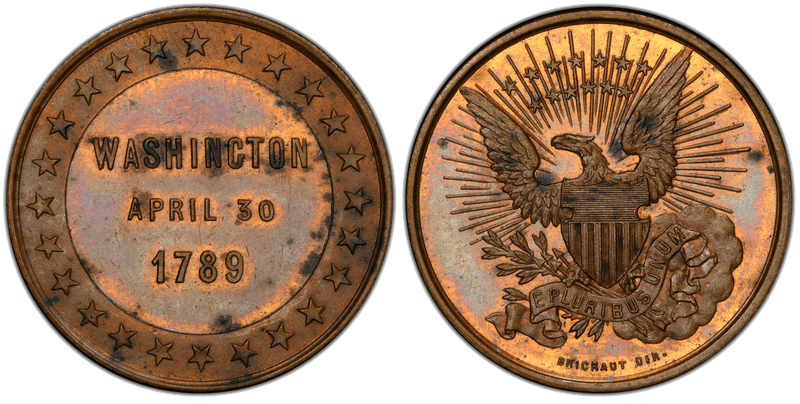 "1789" Medal George Washington Copper