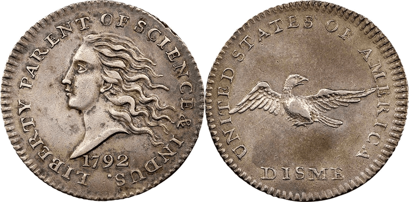 1792 Dime Pattern - J-9, Disme