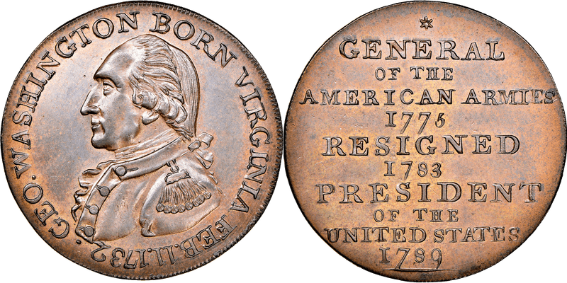 1792 Washington Born Virginia - Copper Cent