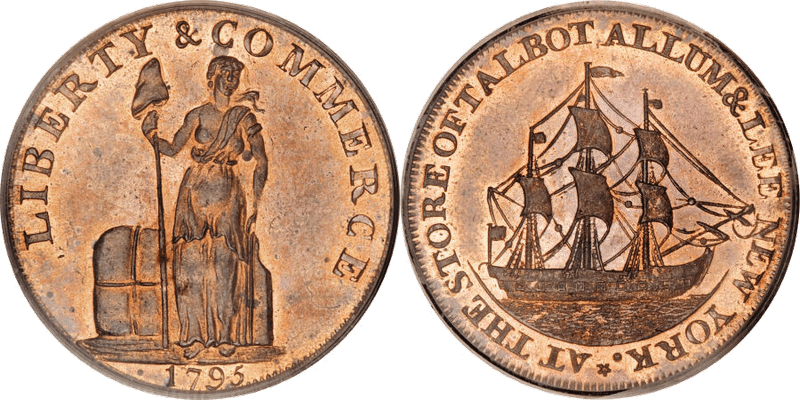 1795 Talbot Allum & Lee - Lettered Edge Proof Cent