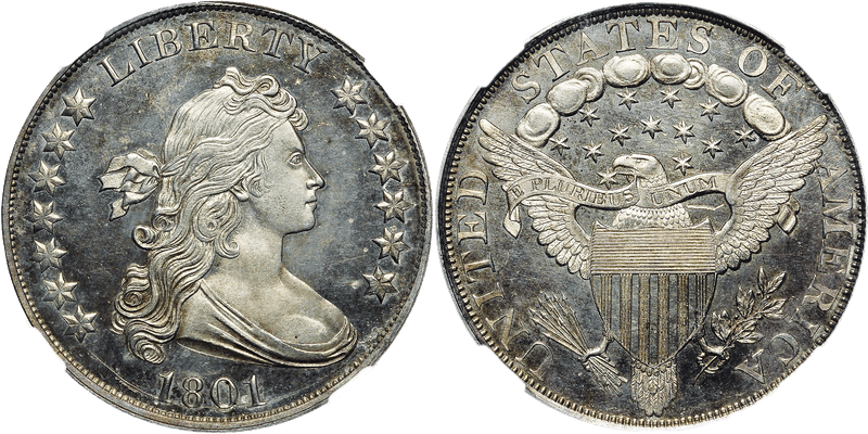 1801 Proof Draped Bust Dollar