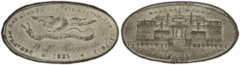 (1825) Silvered Brass Token Rulau-E-NY-654a, Jonathan Rathbone