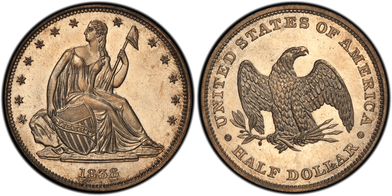 1838 Proof Half Dollar Pattern - J-76b