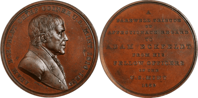 (1839) Bronzed Medal J-MT-18, Adam Eckfeldt