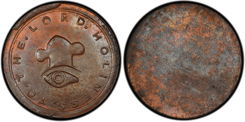 1849 Mormon Ten Dollar - Copper, Uniface Restrike