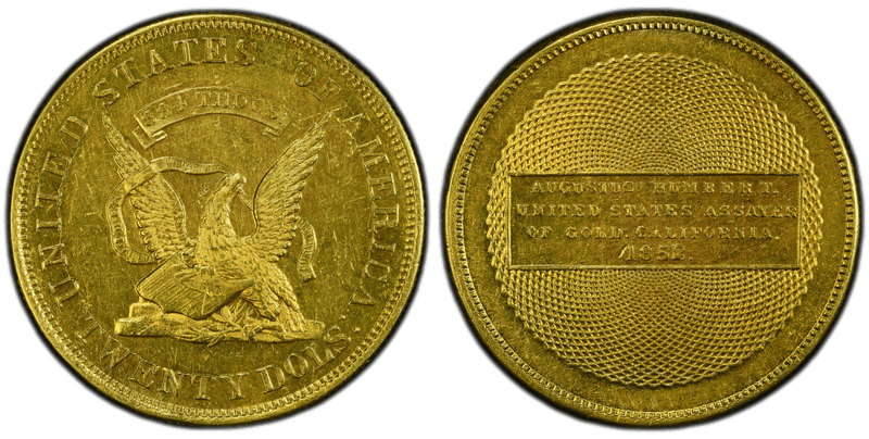 1852 1852/1 Humbert Gold Double Eagle