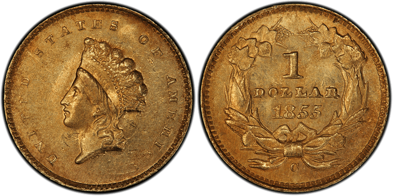 1855 Liberty Gold Dollar